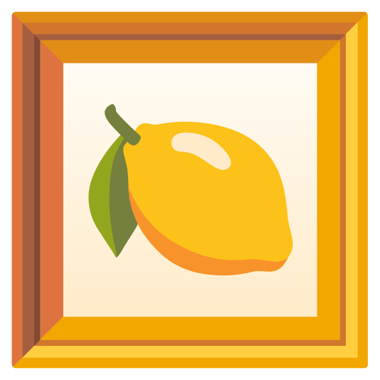 frame with picture lemon