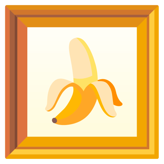 frame with picture banana