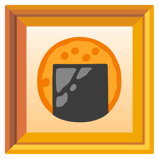 frame with picture rice cracker