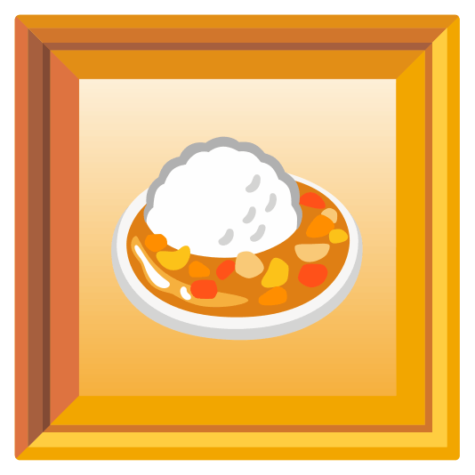 frame with picture curry