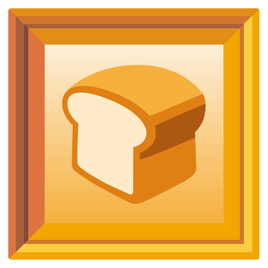 frame with picture bread