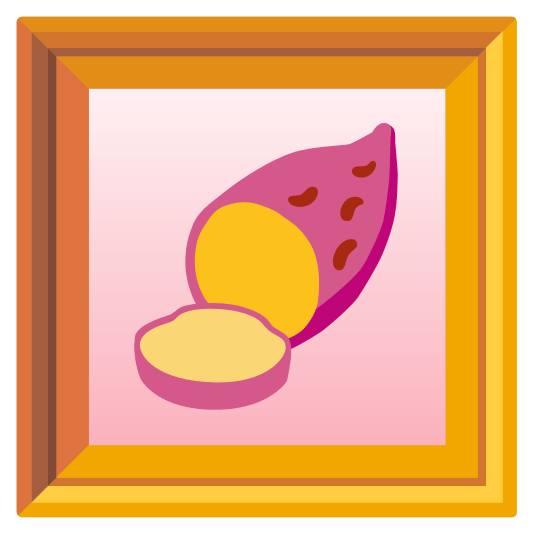 frame with picture sweet potato