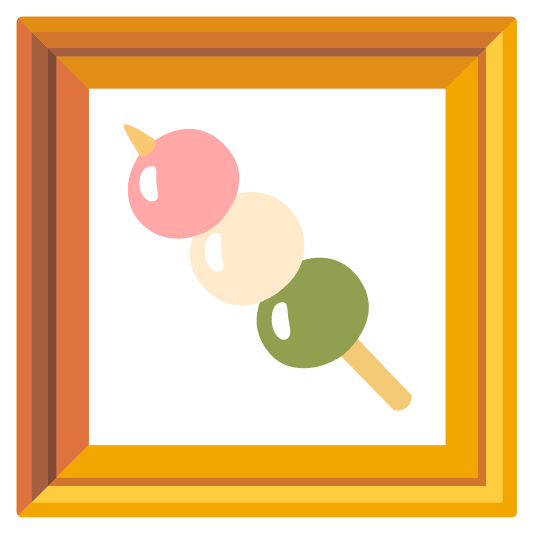 frame with picture dango