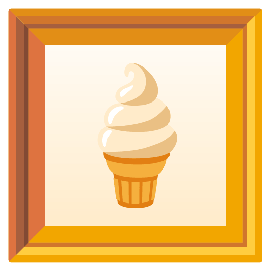 frame with picture icecream