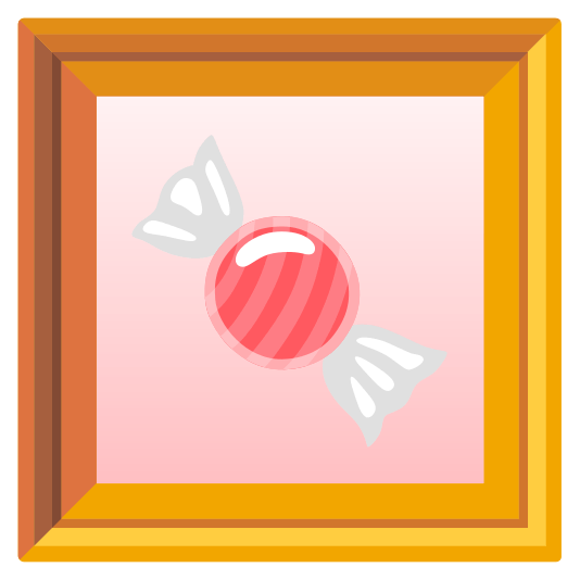 frame with picture candy
