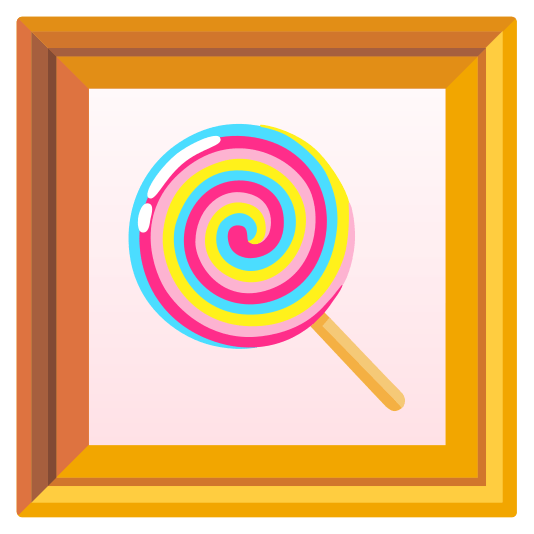 frame with picture lollipop