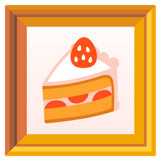 frame with picture cake