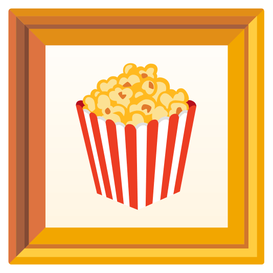 frame with picture popcorn