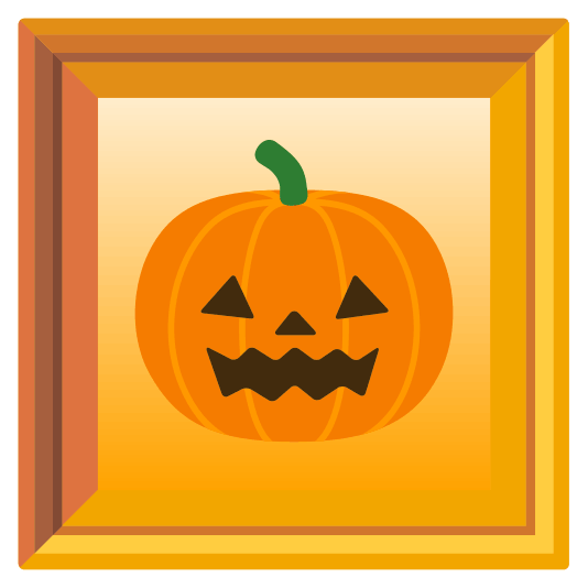 frame with picture jack o lantern