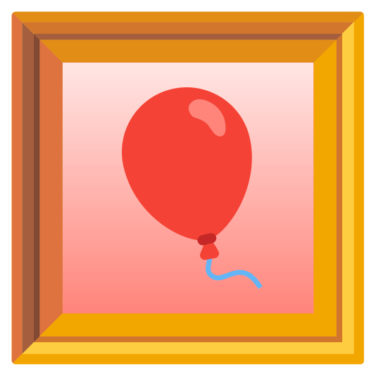 frame with picture balloon