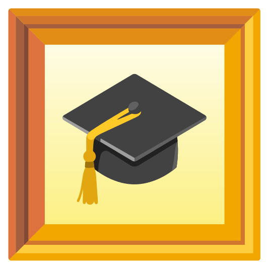 frame with picture mortar board