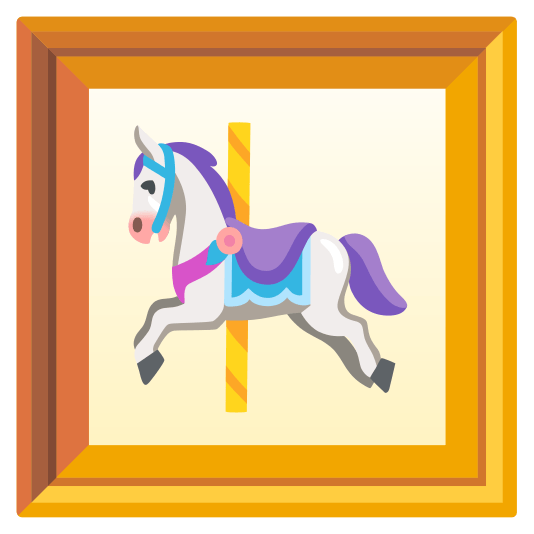 frame with picture carousel horse