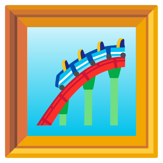 frame with picture roller coaster