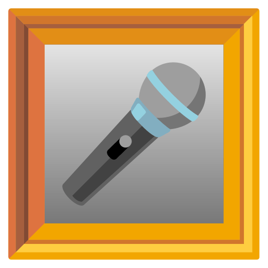 frame with picture microphone
