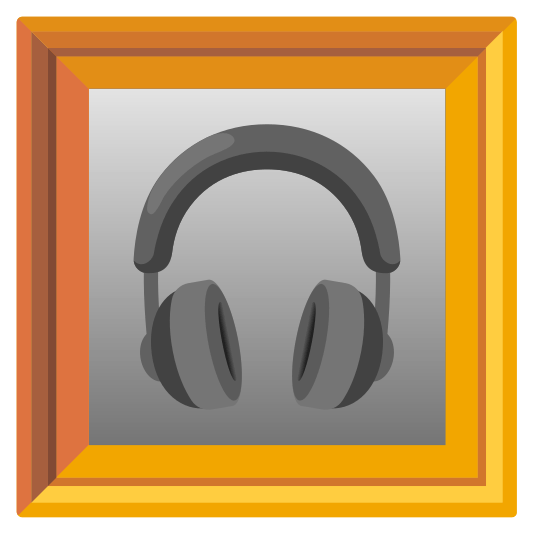 frame with picture headphones