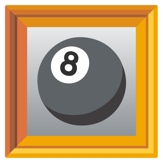 frame with picture 8ball
