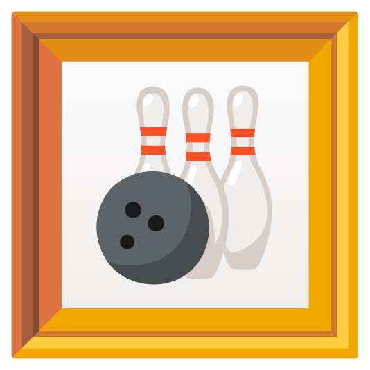 frame with picture bowling