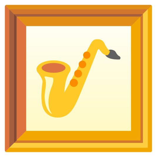 frame with picture saxophone