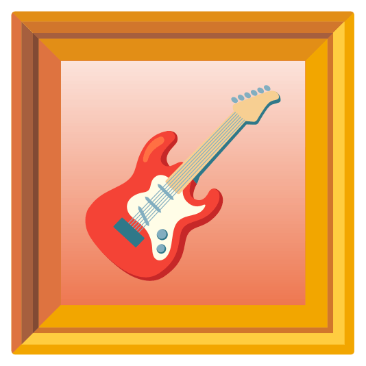 frame with picture guitar