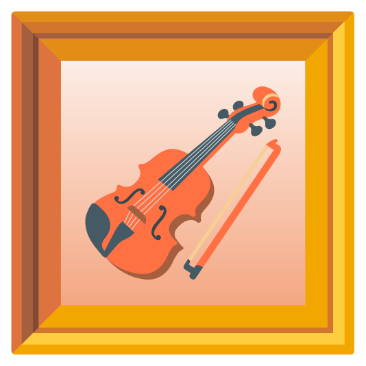frame with picture violin