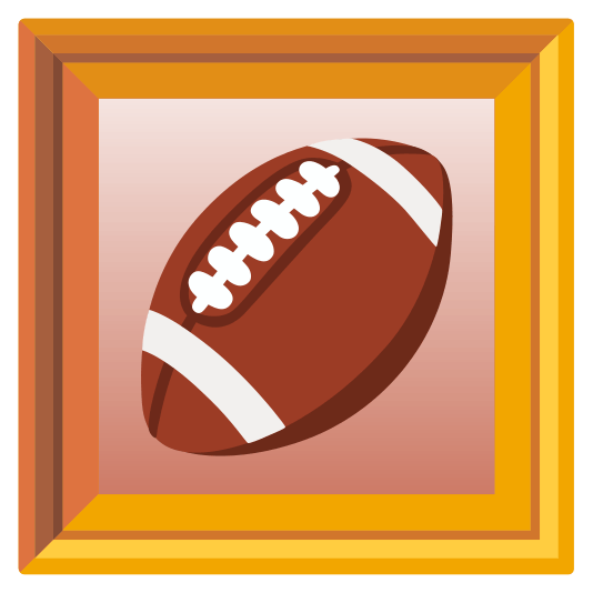 frame with picture football