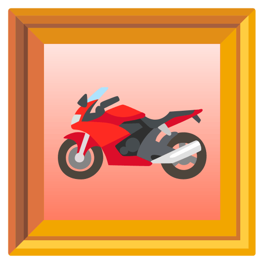 frame with picture racing motorcycle
