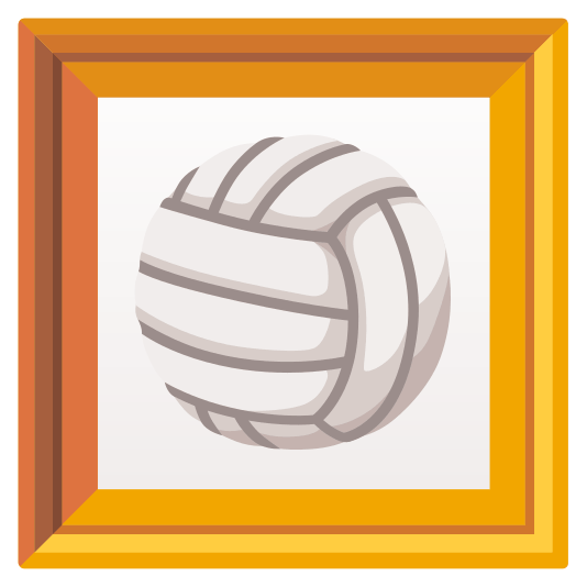 frame with picture volleyball