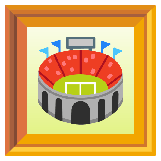 frame with picture stadium