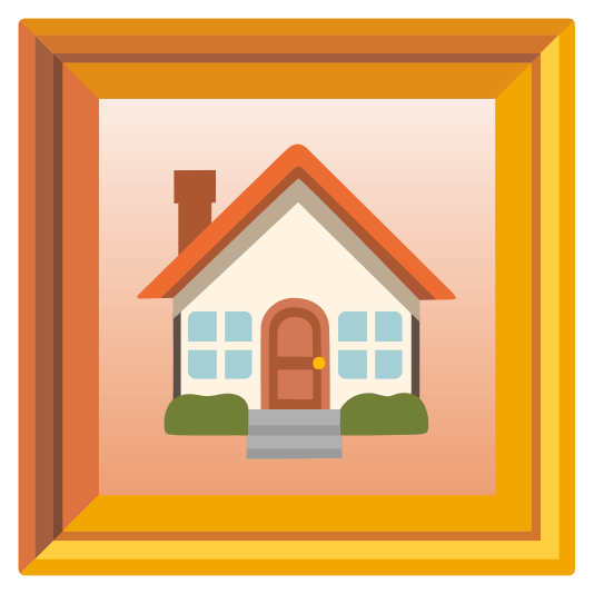 frame with picture house