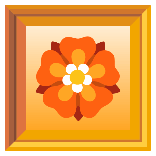 frame with picture rosette