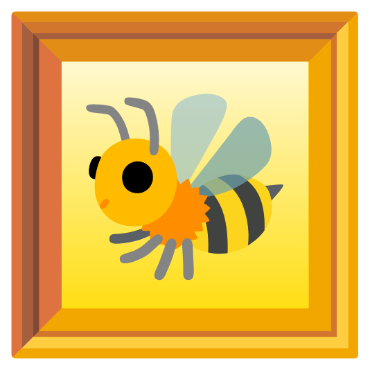 frame with picture bee