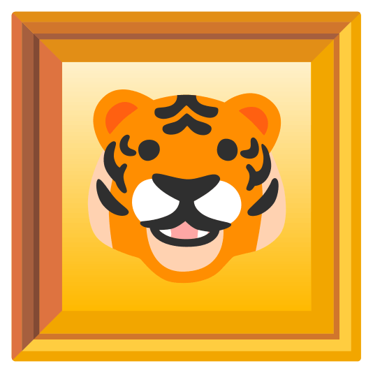 frame with picture tiger