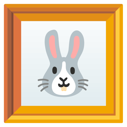 frame with picture rabbit