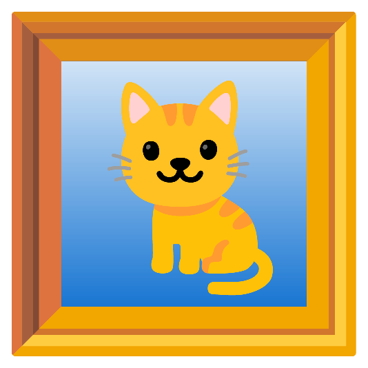 frame with picture cat