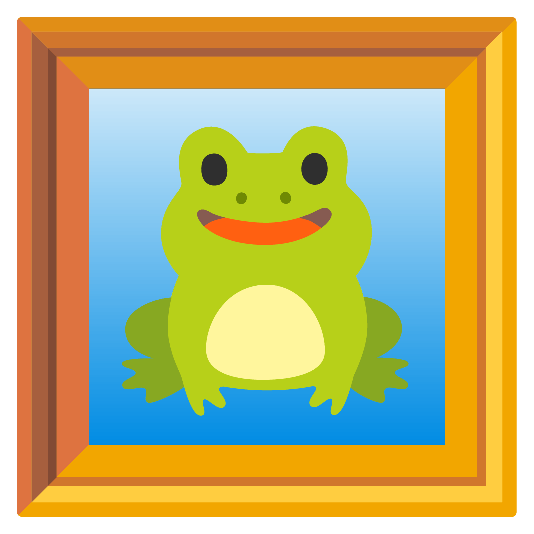 frame with picture frog
