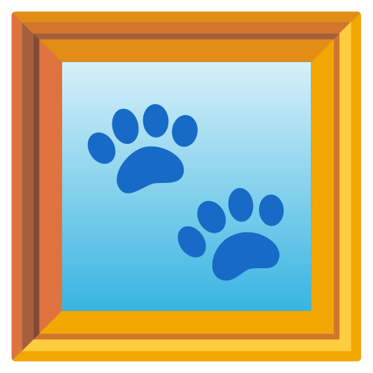 frame with picture feet