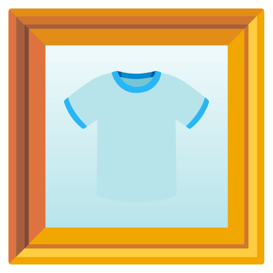 frame with picture shirt