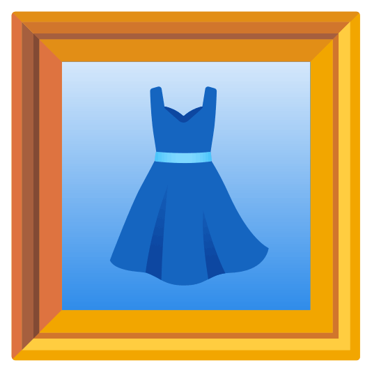 frame with picture dress