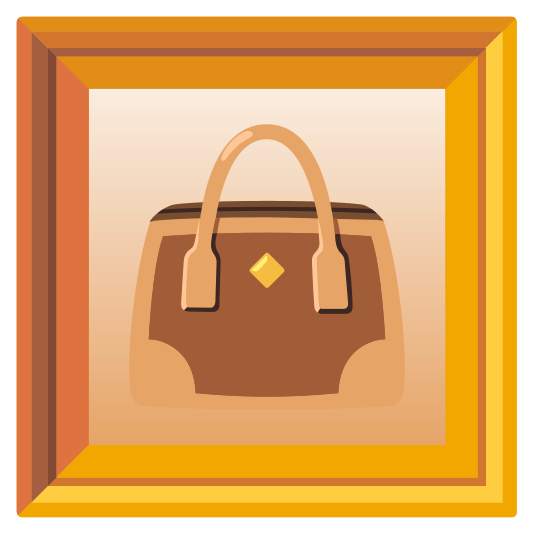 frame with picture handbag