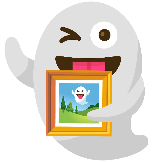 frame with picture ghost