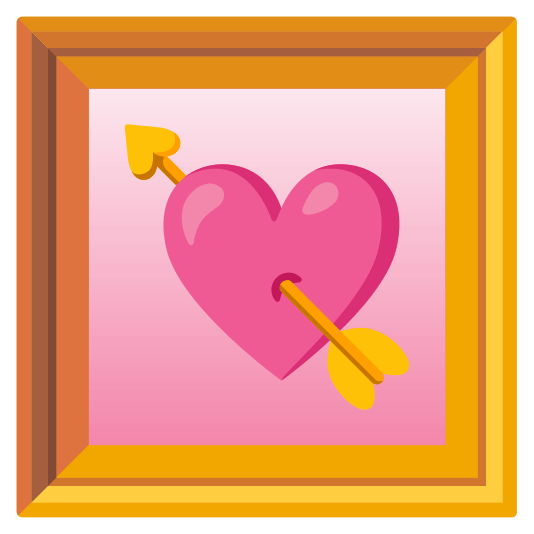 frame with picture cupid