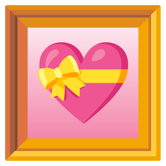 frame with picture gift heart