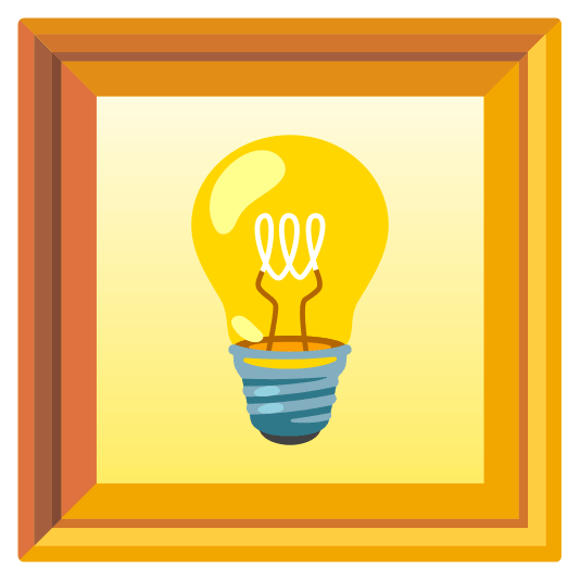 frame with picture bulb