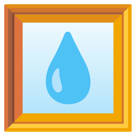 frame with picture droplet