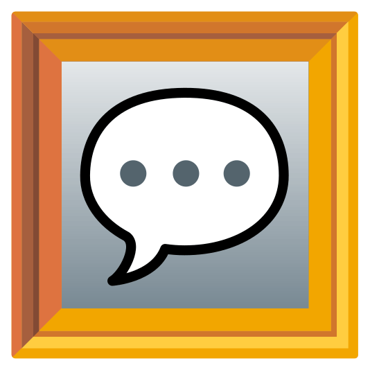 frame with picture speech balloon