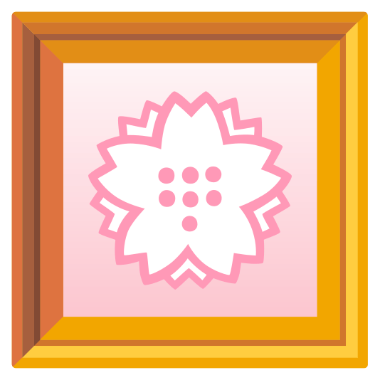 frame with picture white flower