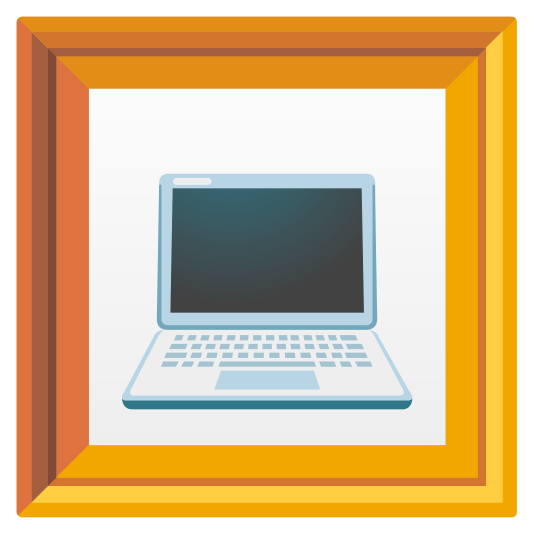 frame with picture computer