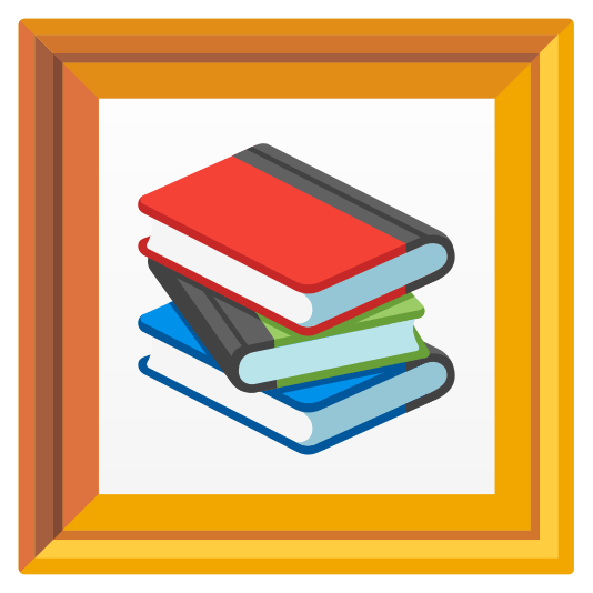 frame with picture books