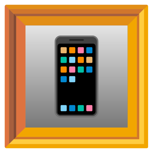 frame with picture iphone