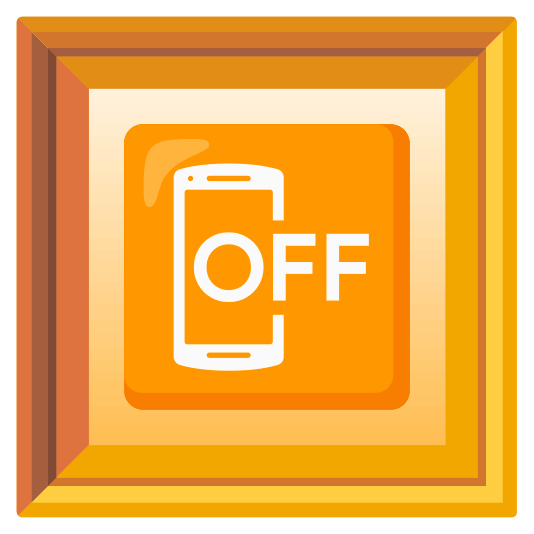 frame with picture mobile phone off